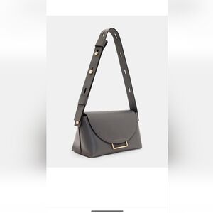 All Saints Celeste Leather Crossbody Bag Grey